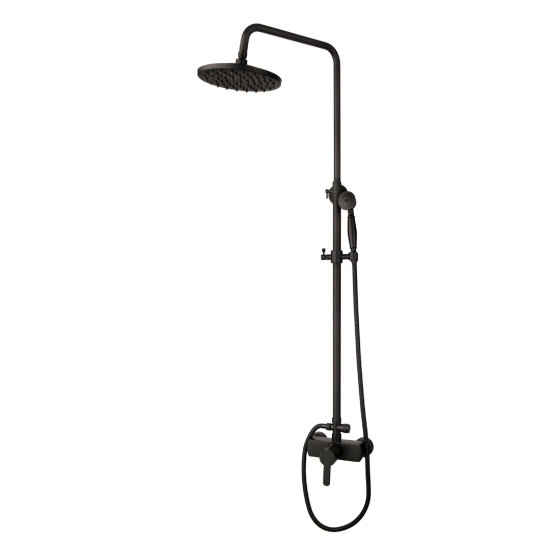 Zwarte opbouw regendouche