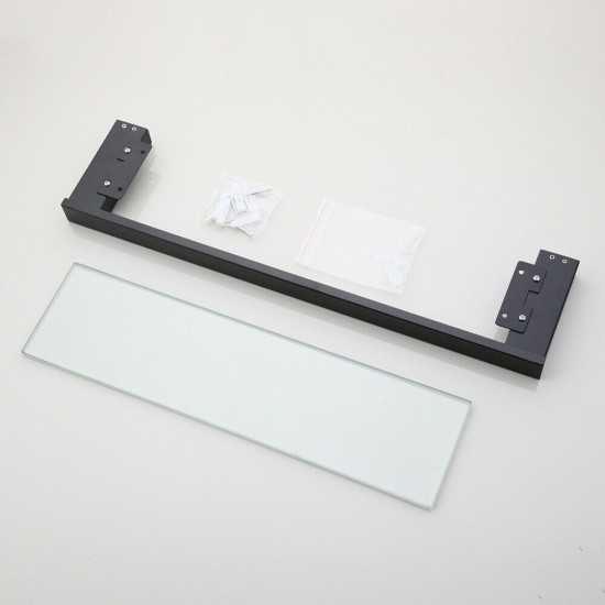 Zwarte plank voor onder de spiegel