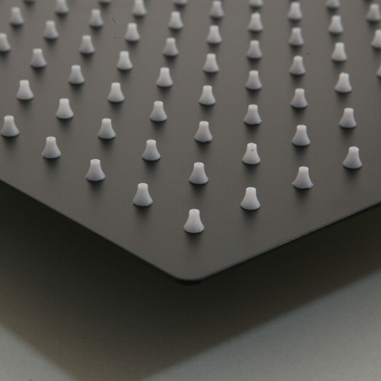 Zwarte regendouche 20cm