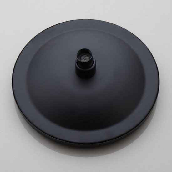 Zwarte ronde regendouche kop