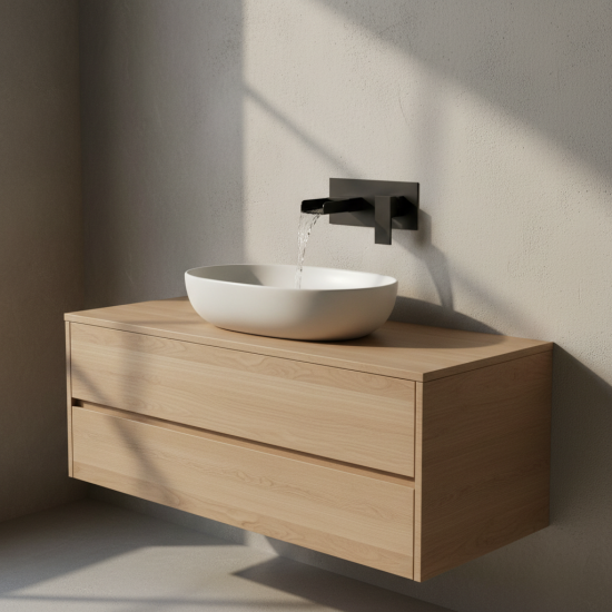 Zwarte watervalkraan inbouw b389 moderne inbouwkraan 3