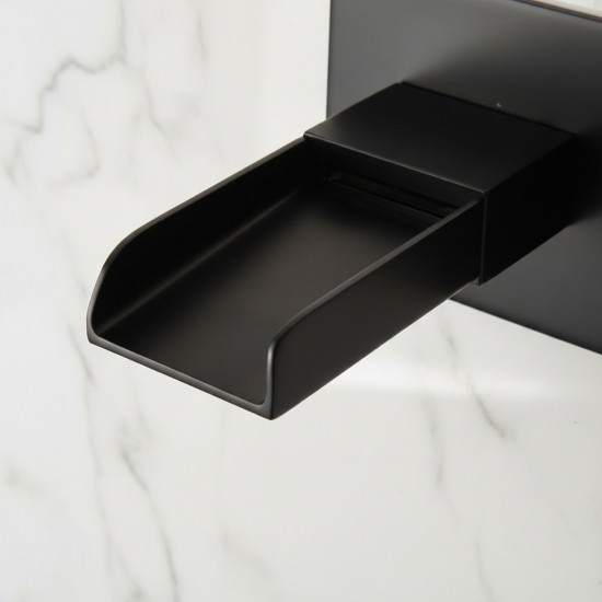 Zwarte watervalkraan inbouw b389 moderne inbouwkraan 7