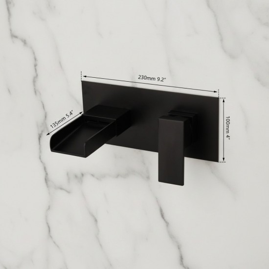 Zwarte watervalkraan inbouw b389 moderne inbouwkraan 9