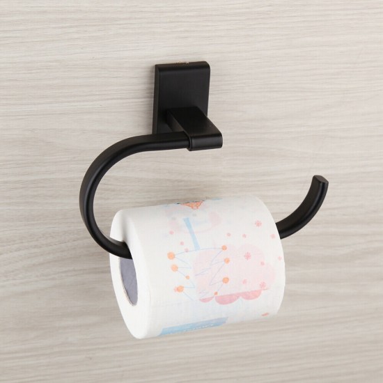 Zwarte wc rol houder
